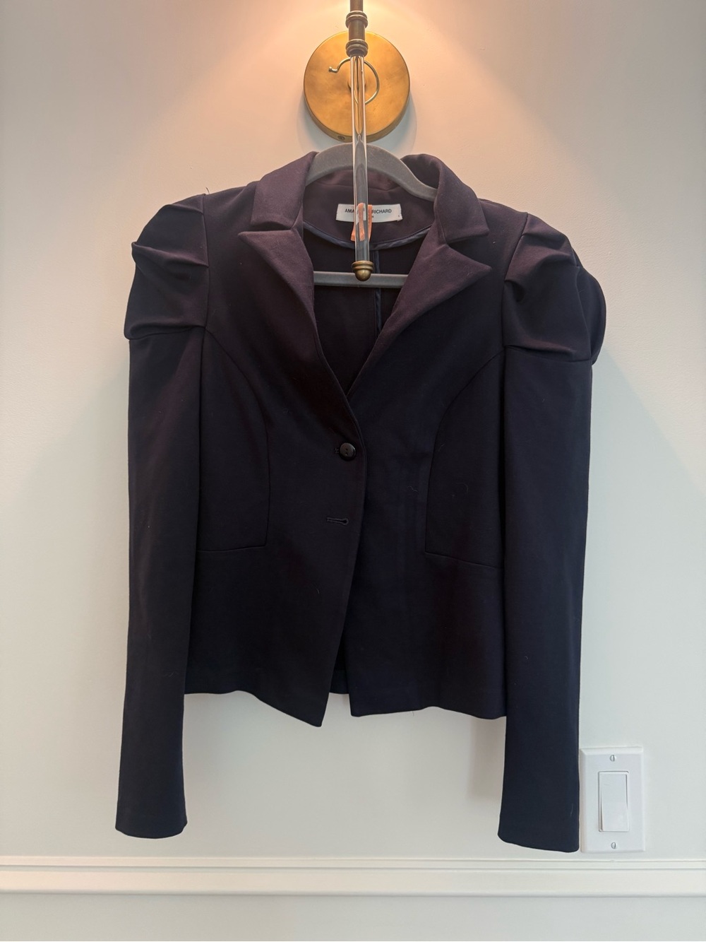 Amanda Uprichard Navy Structured Shoulder Blazer